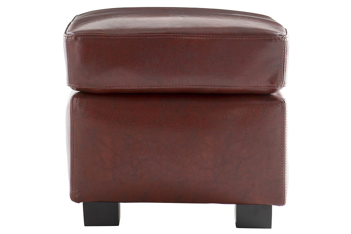 Pouf / appoggia piedi CLUB pelle marrone chiaro