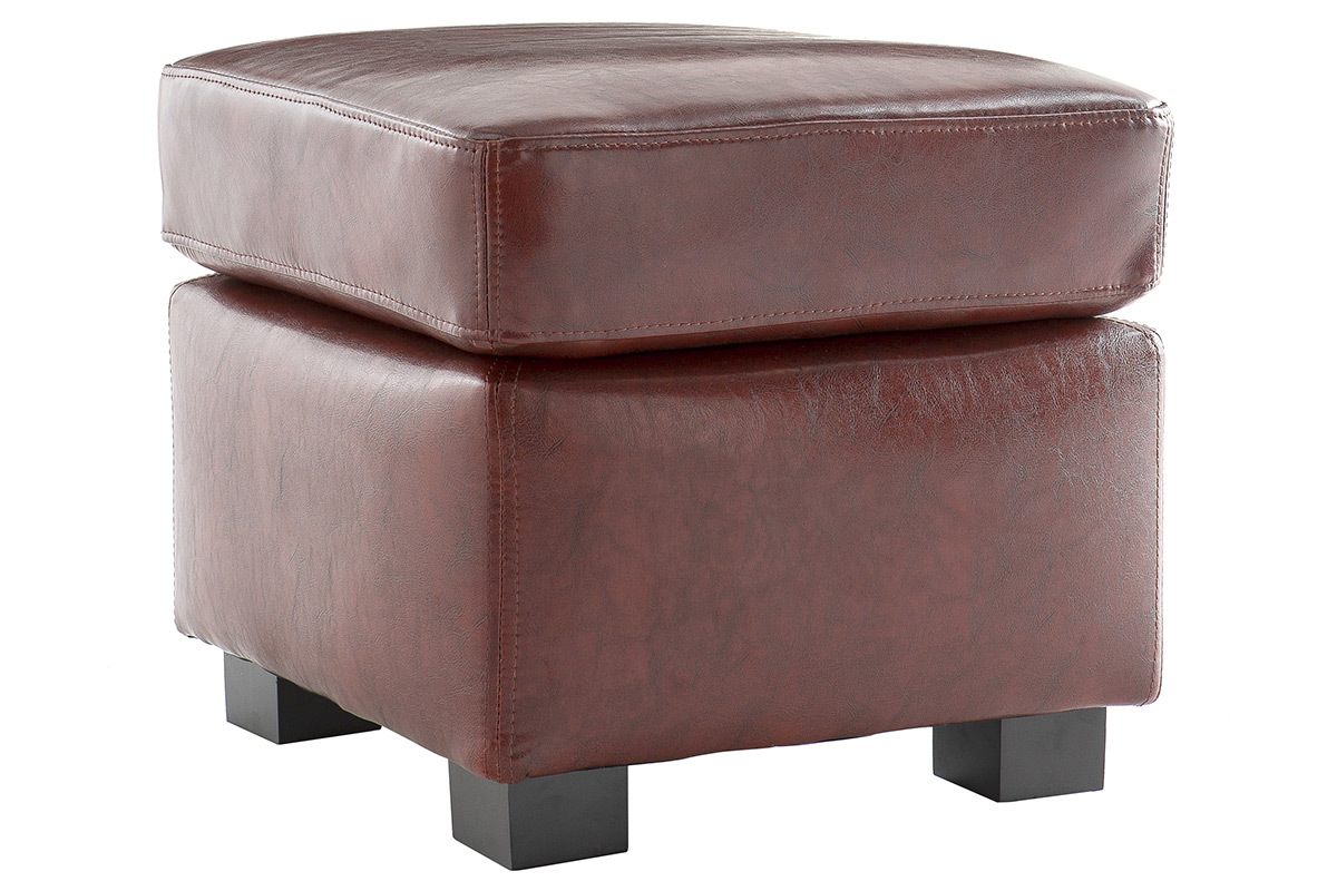 Pouf / appoggia piedi CLUB pelle marrone chiaro