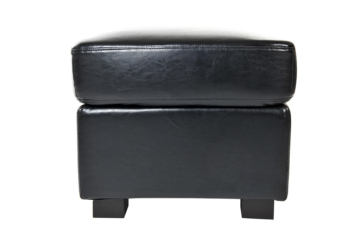 Pouf / appoggia piedi CLUB pelle nero