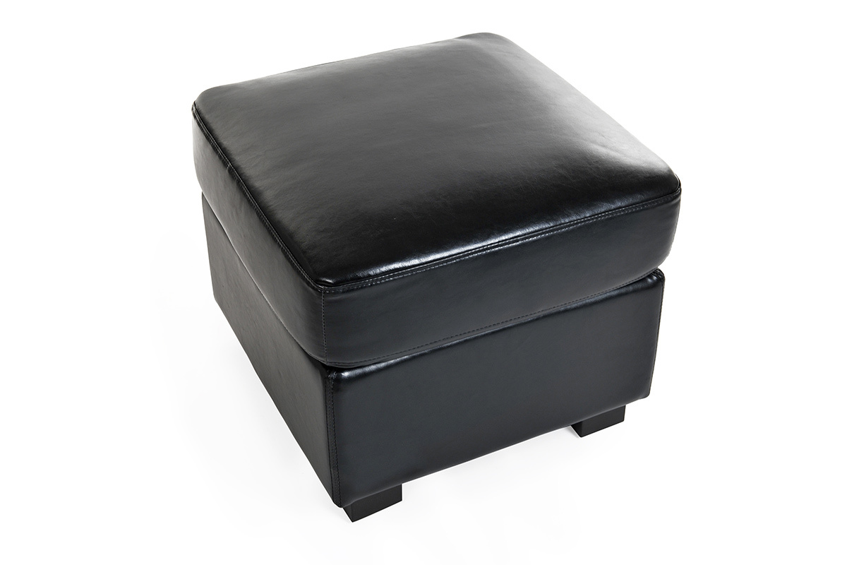 Pouf / appoggia piedi CLUB pelle nero
