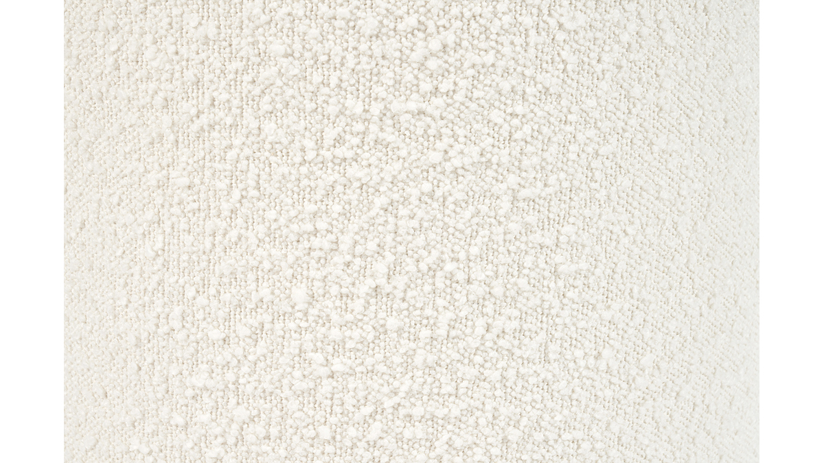 Pouf design tessuto effetto lana boucl cru D70 MERIBEL