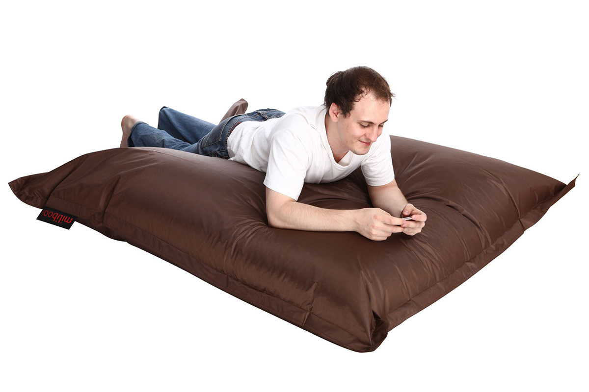 Pouf gigante design marrone BIG MILIBAG