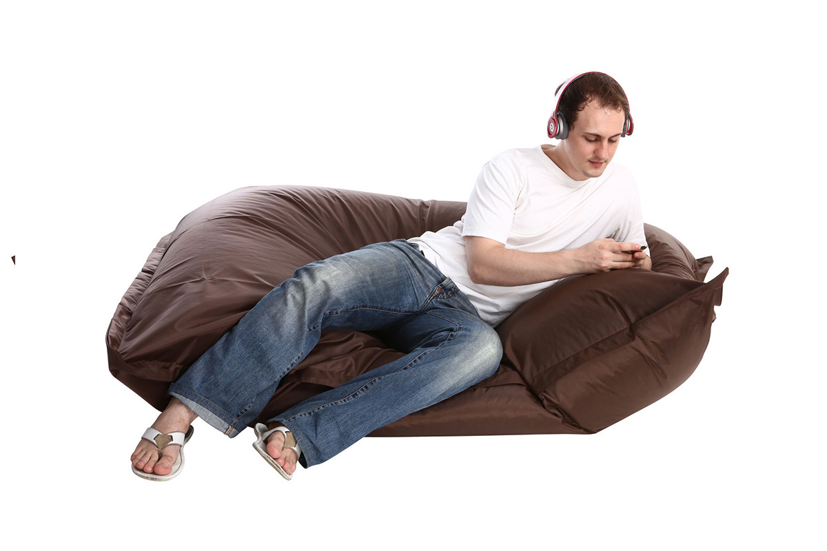 Pouf gigante design marrone BIG MILIBAG