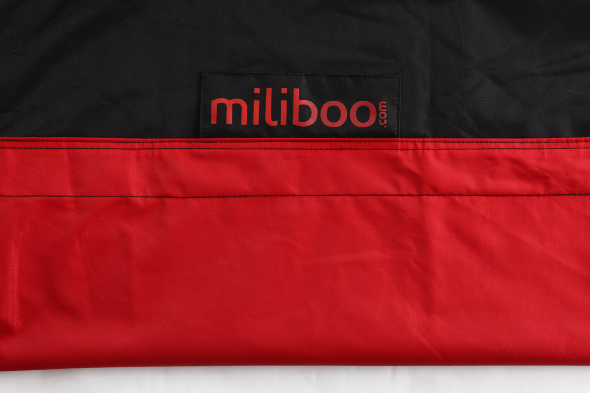 Pouf gigante design nero e rosso BIG MILIBAG