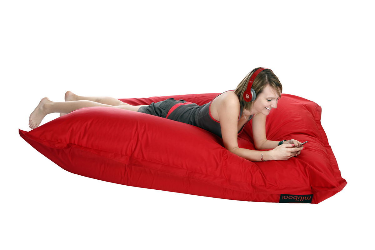 Pouf gigante design rosso BIG MILIBAG