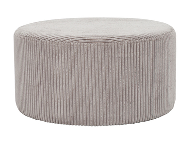 Pouf in velluto a coste grigio diam 40cm DUROY - Pouf in velluto a coste grigio diam 40cm DUROY