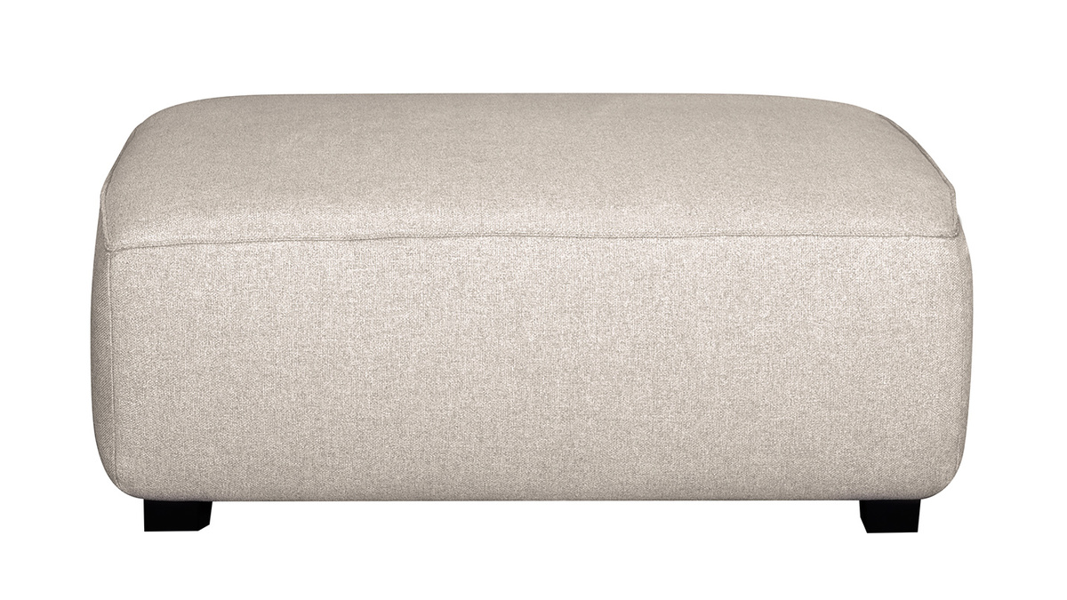 Pouf modulo di divano in tessuto beige PLURIEL