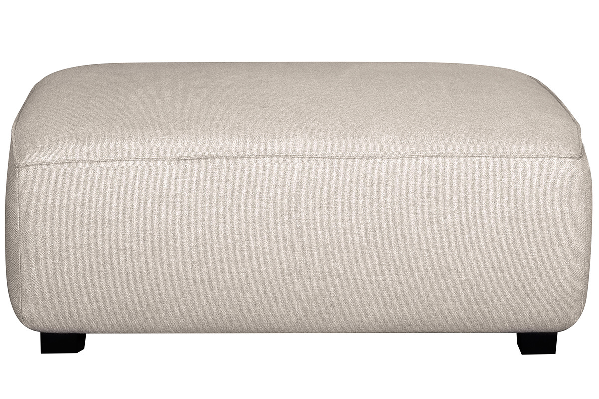 Pouf modulo di divano in tessuto beige PLURIEL