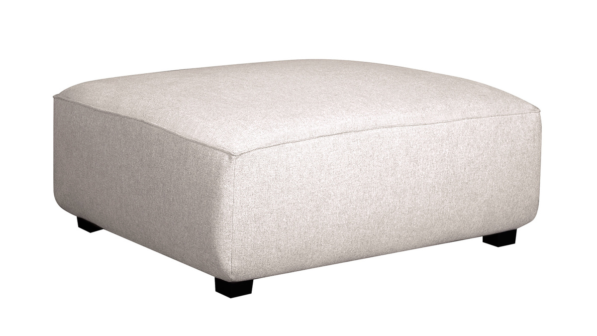 Pouf modulo di divano in tessuto beige PLURIEL