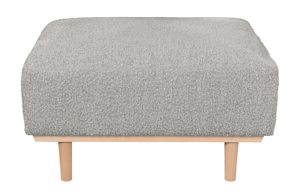 Pouf modulo divano in tessuto effetto lana boucl talpa MORRIS
