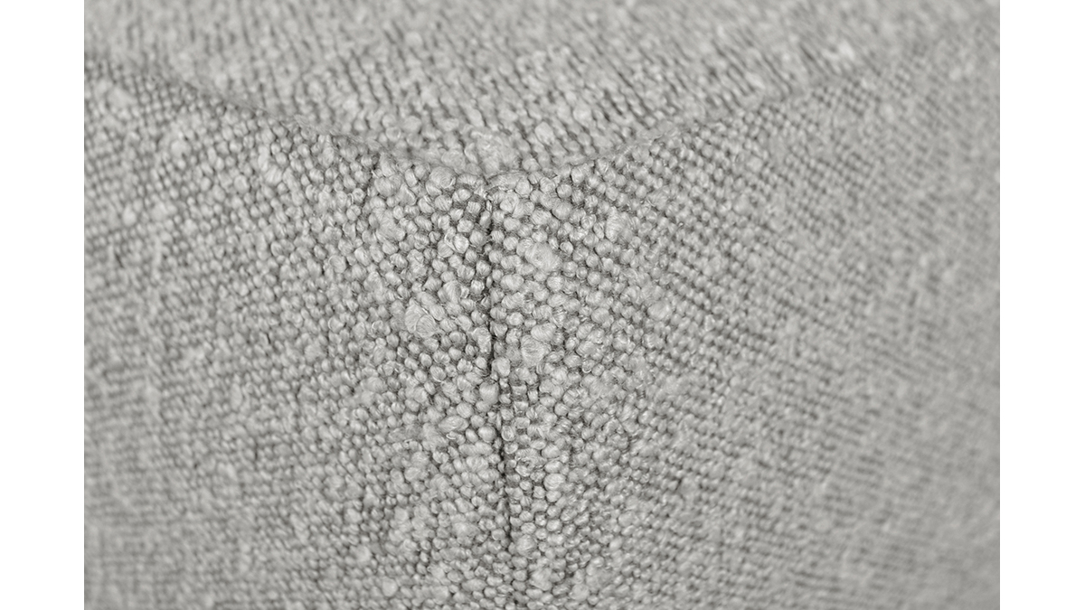 Pouf modulo divano in tessuto effetto lana boucl talpa MORRIS