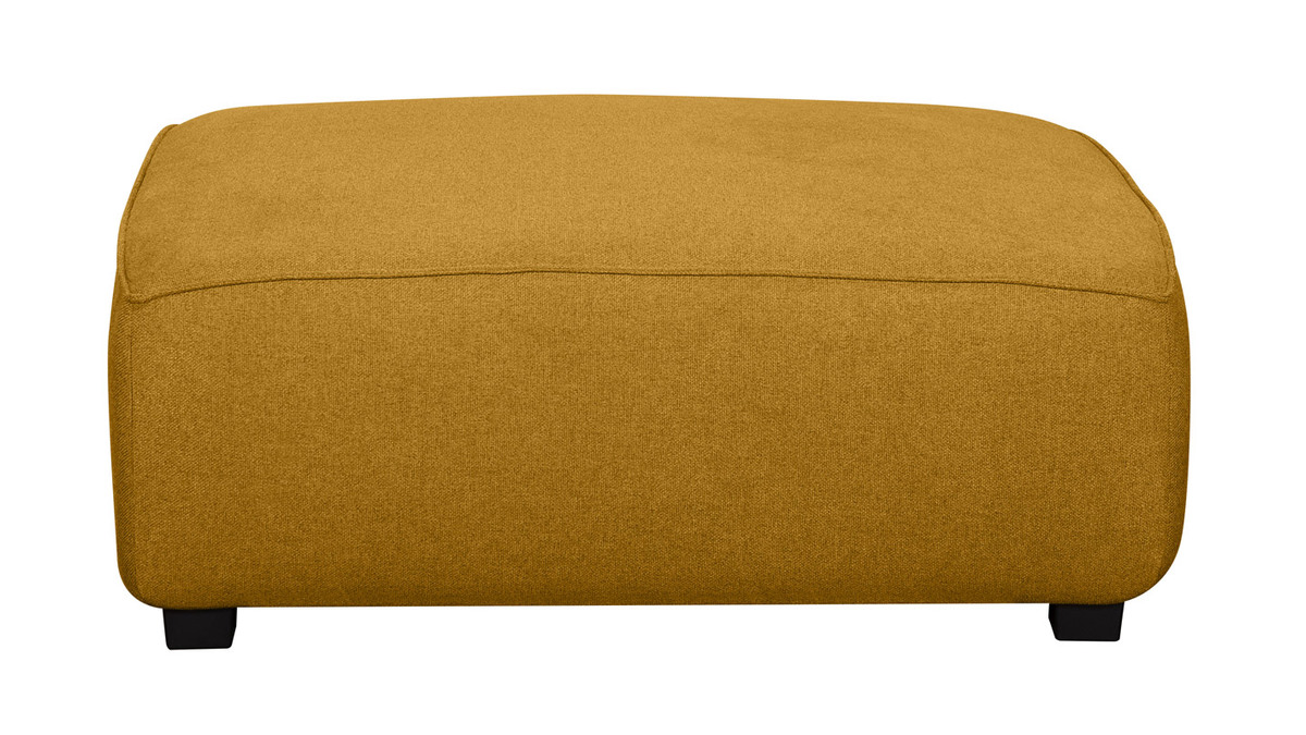 Pouf modulo divano in tessuto giallo cumino PLURIEL
