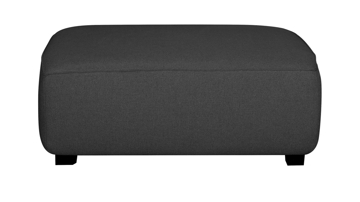 Pouf modulo divano in tessuto grigio antracite PLURIEL