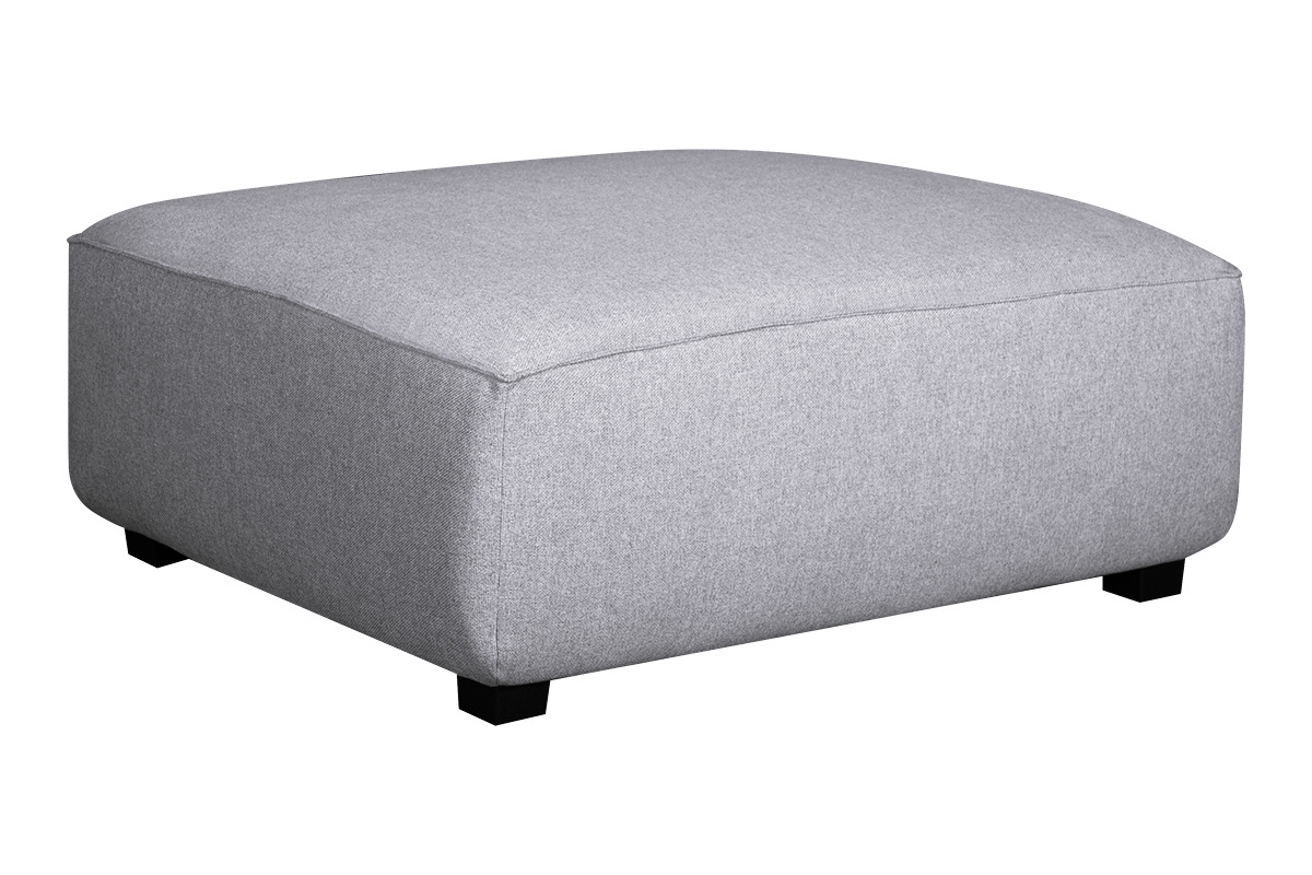 Pouf modulo divano in tessuto grigio chiaro PLURIEL