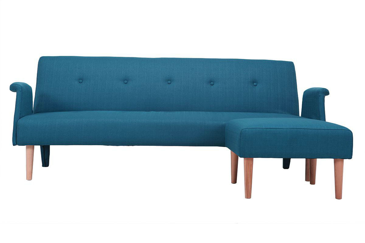 Pouf / poggiapiedesign blu OSCAR