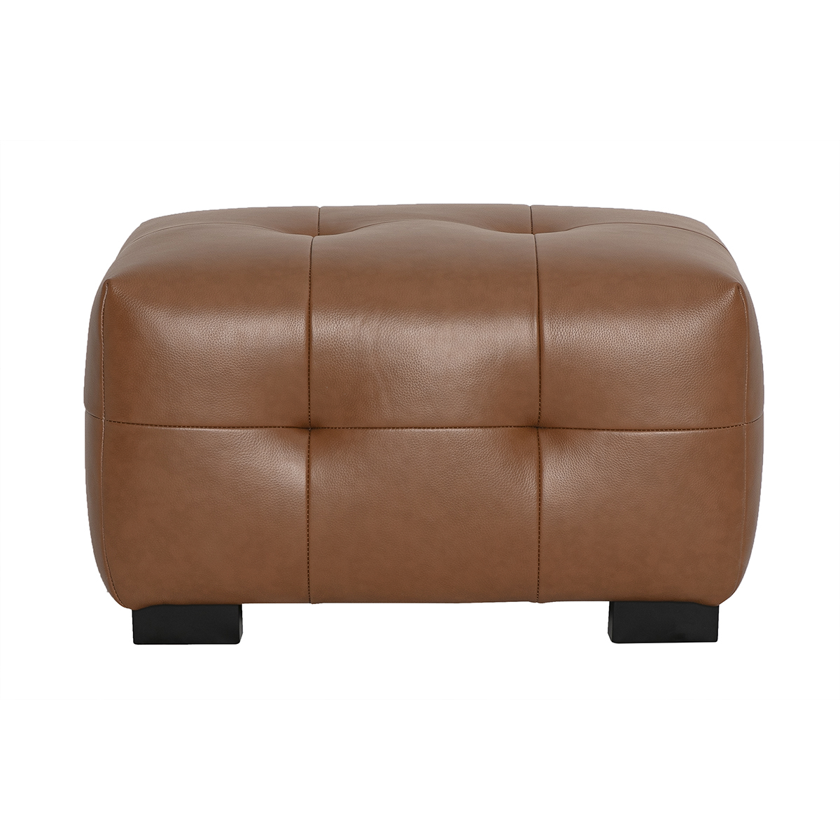 Pouf poggiapiedi design in pelle marrone CORTO