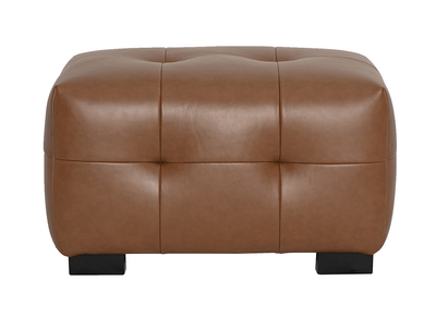 Pouf poggiapiedi design in pelle marrone CORTO