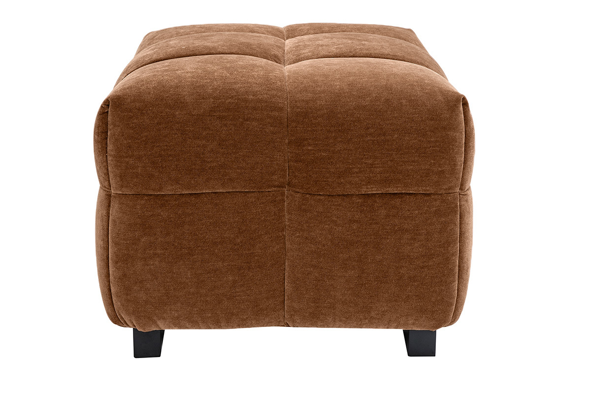 Pouf poggiapiedi design in tessuto effetto bruciato CORTO
