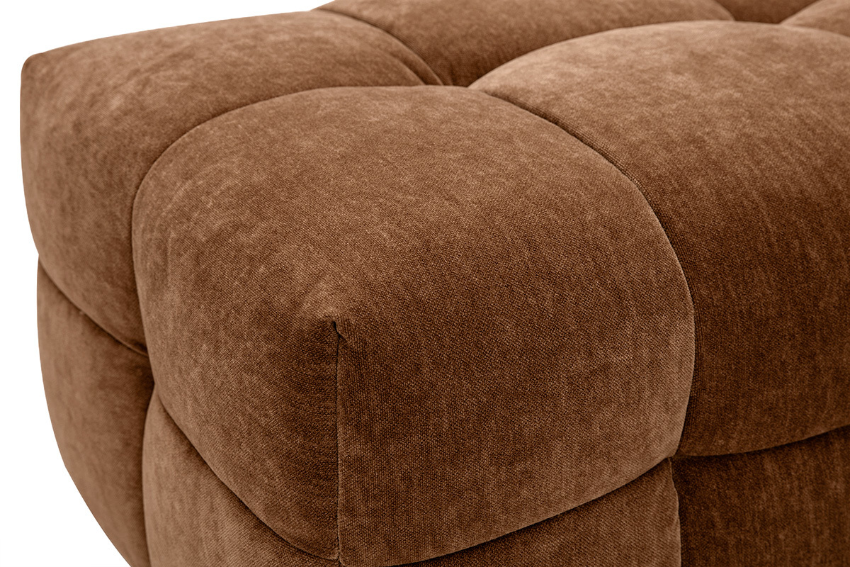 Pouf poggiapiedi design in tessuto effetto bruciato CORTO
