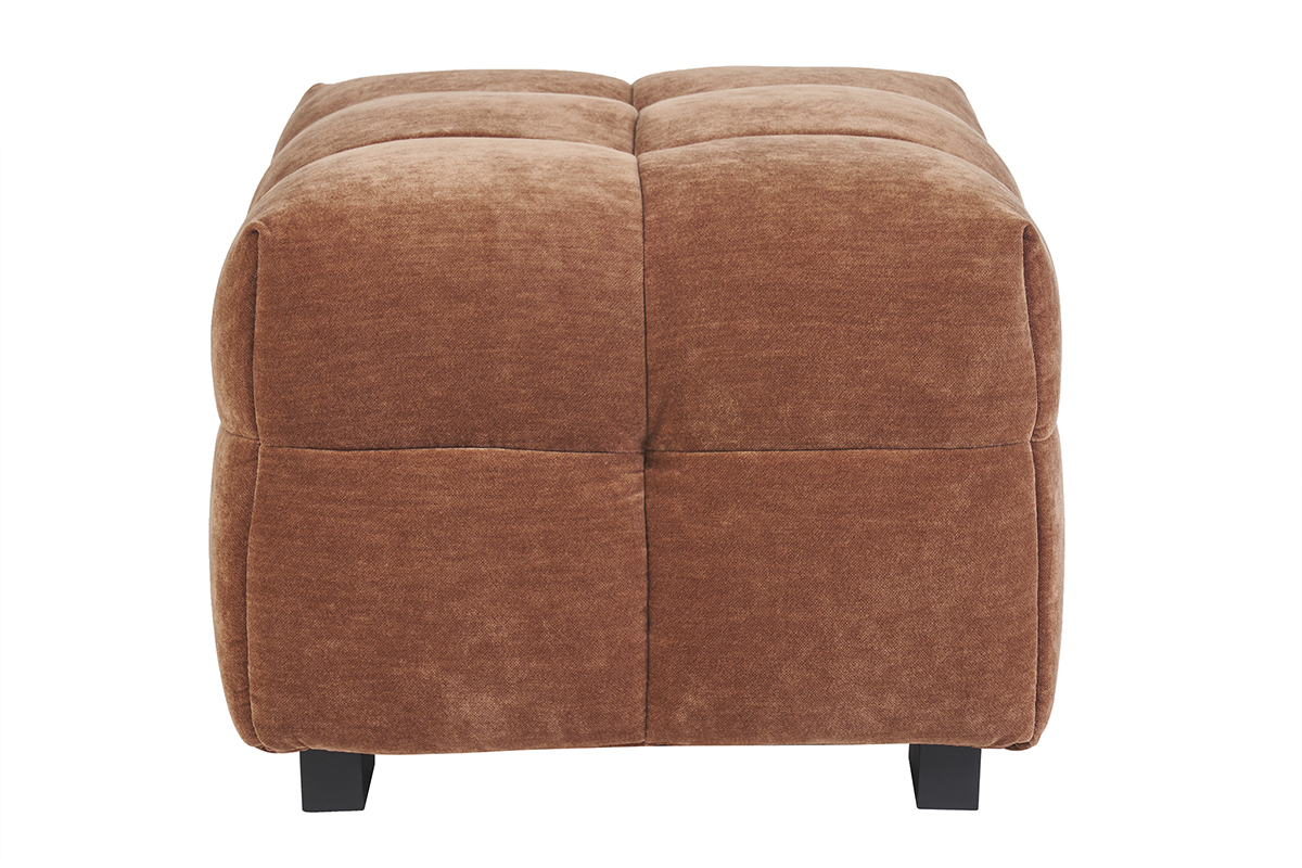 Pouf poggiapiedi design in tessuto effetto bruciato CORTO