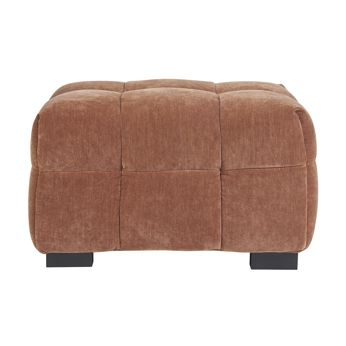 Pouf poggiapiedi design in tessuto effetto bruciato CORTO