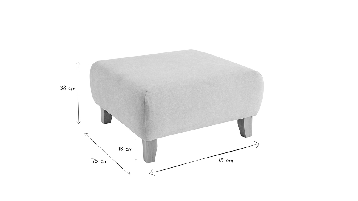 Pouf SIGN LUCILLA In Effetto Velluto Forest - Diametro 35 Cm, Altezza 40 Cm, Struttura Legno E MDF, Base Oro