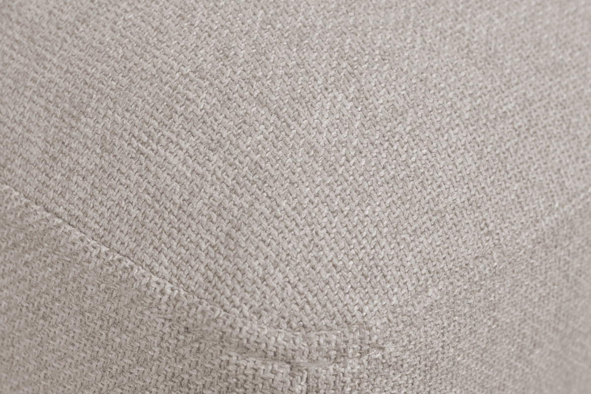 Pouf poggiapiedi scandinavo beige e legno ISIS