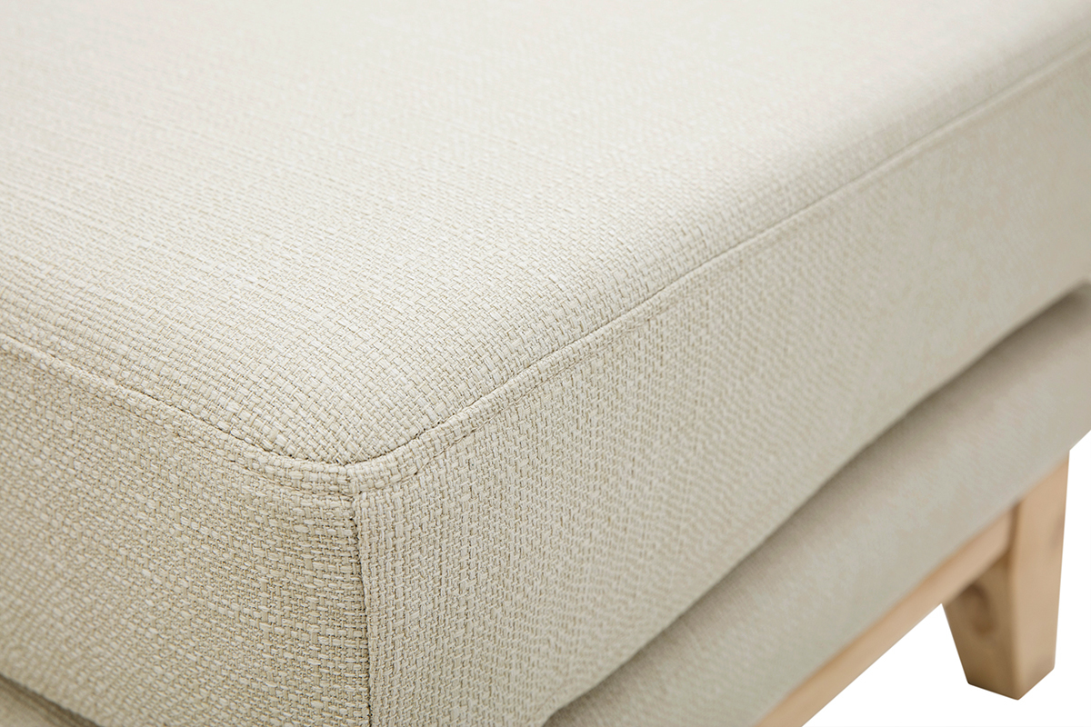 Pouf poggiapiedi scandinavo sfoderabile beige OSLO
