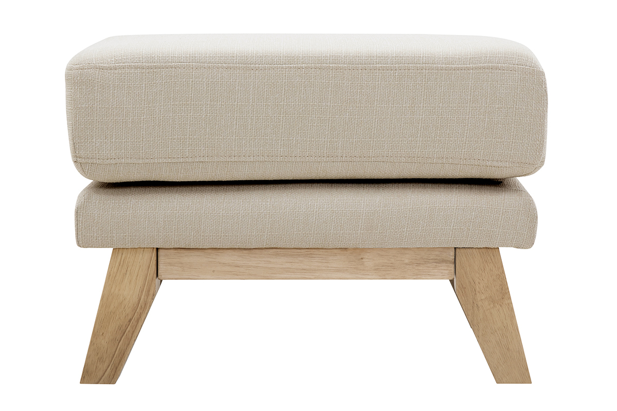 Pouf poggiapiedi scandinavo sfoderabile beige OSLO