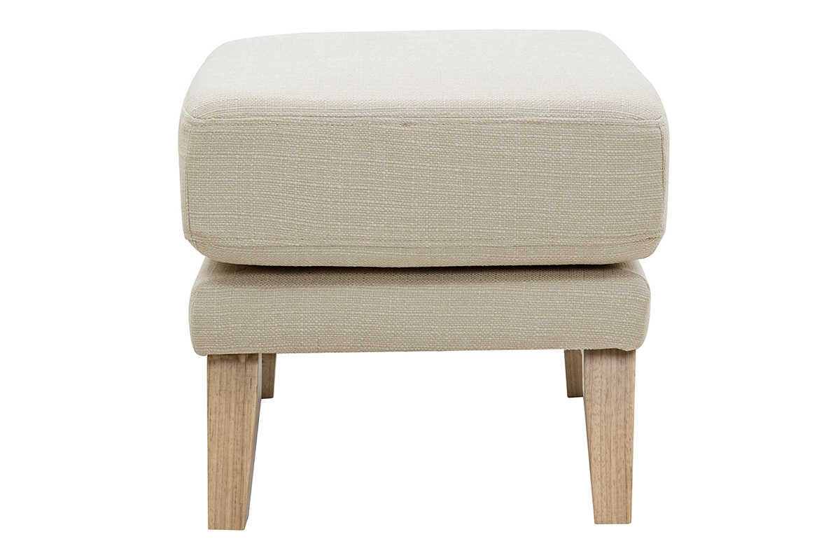 Pouf poggiapiedi scandinavo sfoderabile beige OSLO