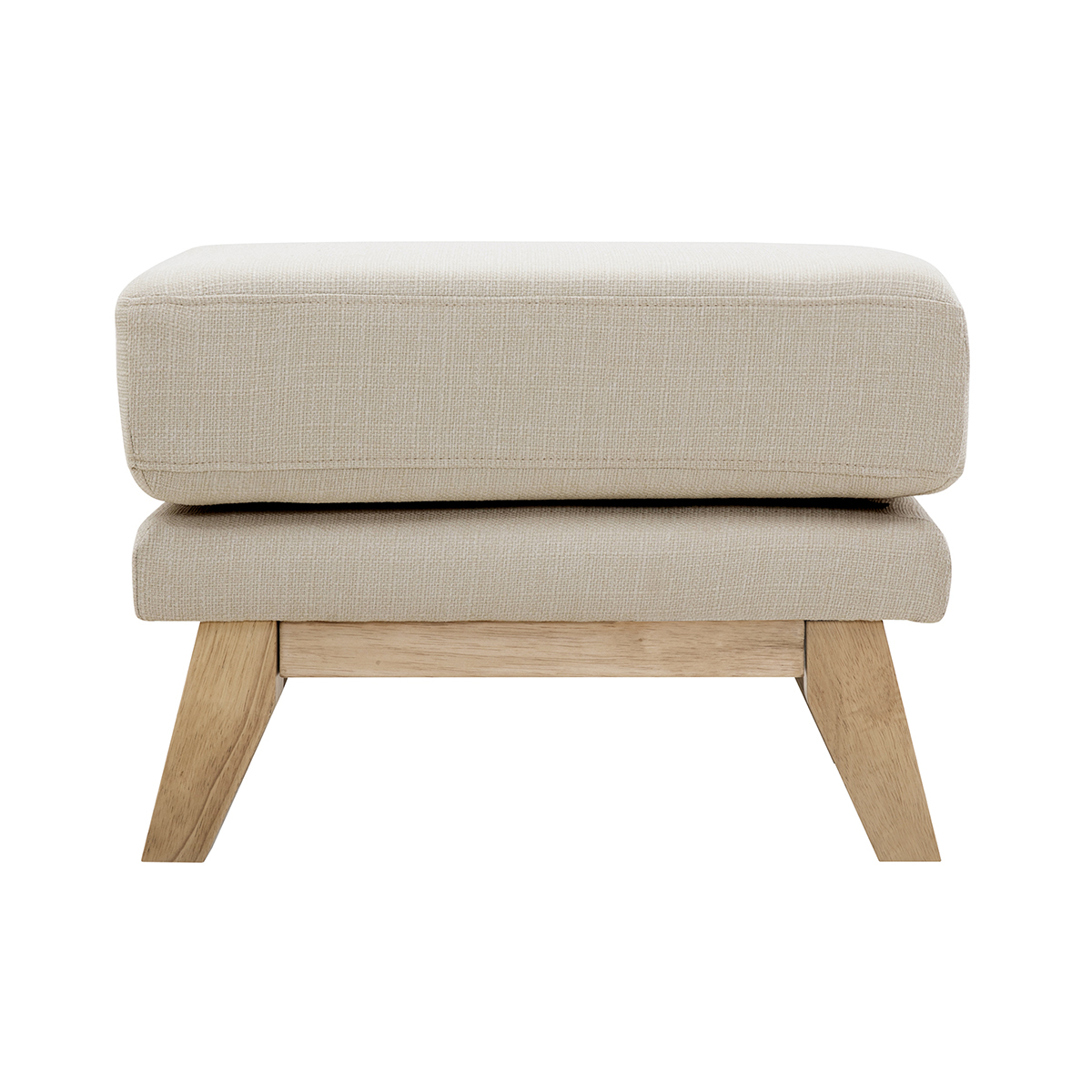 Pouf poggiapiedi scandinavo sfoderabile beige OSLO