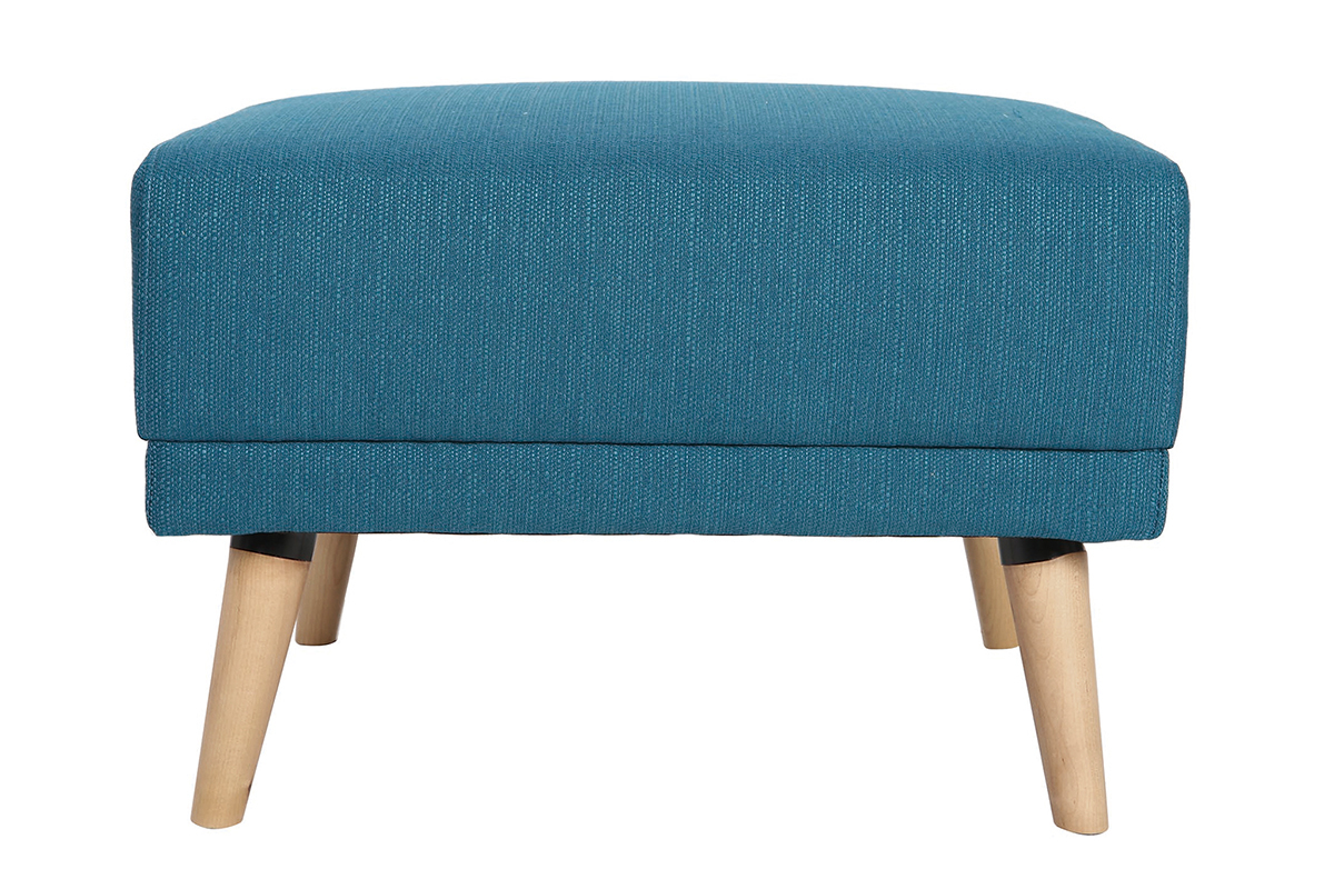 Pouf / poggiapiedi tessuto blu ULLA