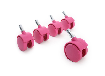 Rotelle rosa compatibili base bianca