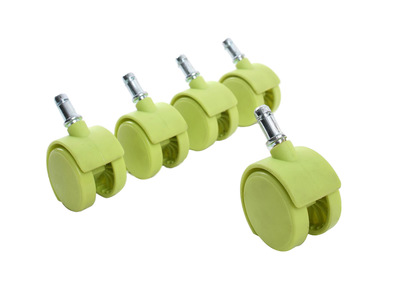 Rotelle verdi compatibili base bianca