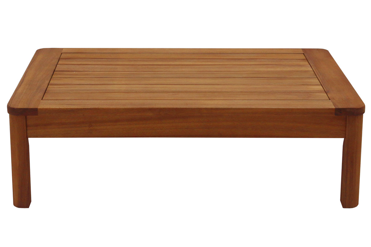 Salotto da giardino 4 posti legno massello e cuscini beige AKIS