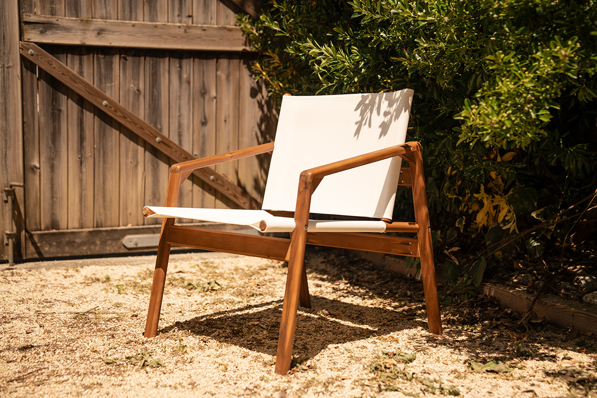 Salotto da giardino bianco e legno massiccio PADANG
