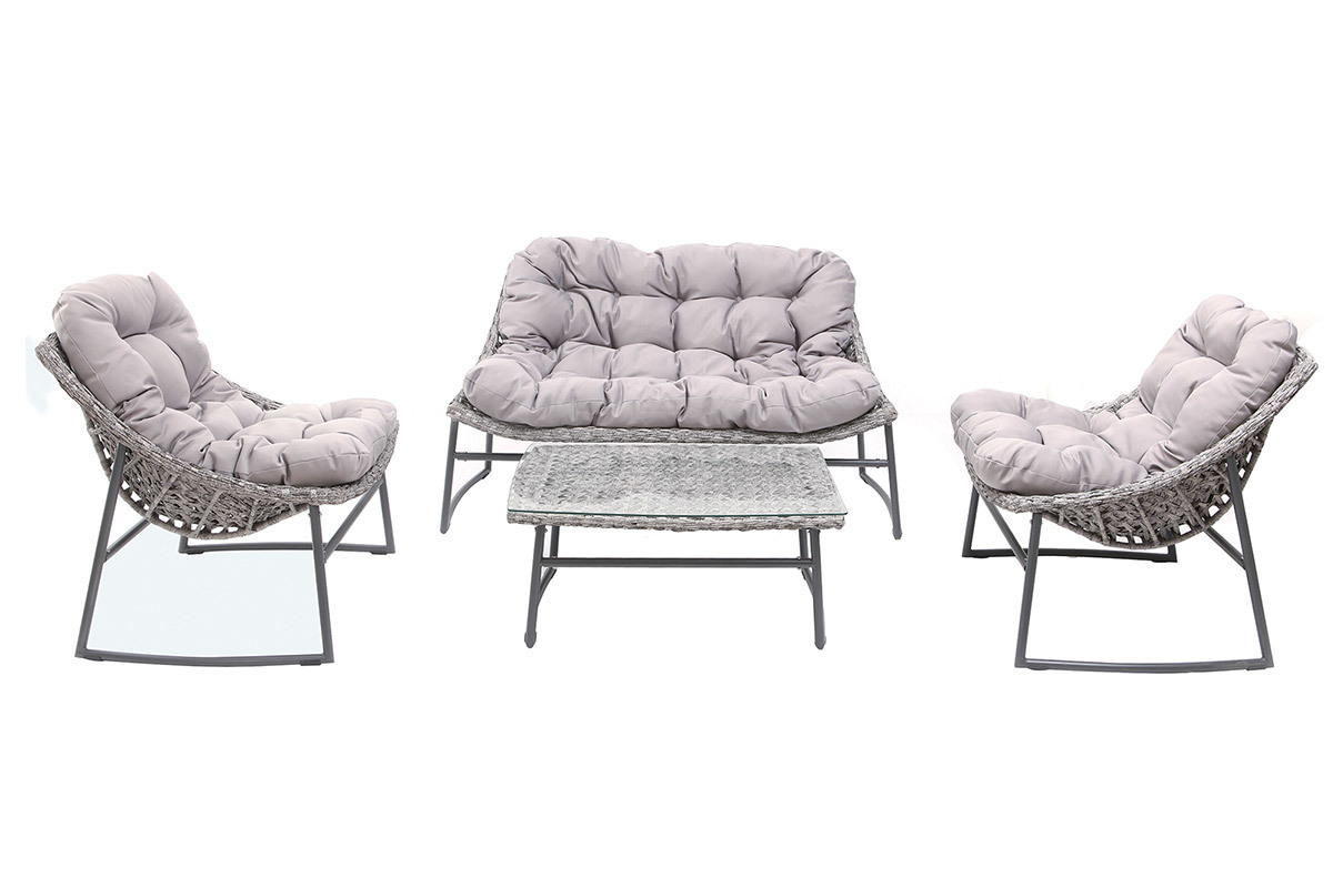 Salotto da giardino design grigio COMFY