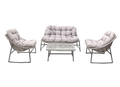 Salotto da giardino design grigio COMFY - Salotto da giardino design grigio COMFY
