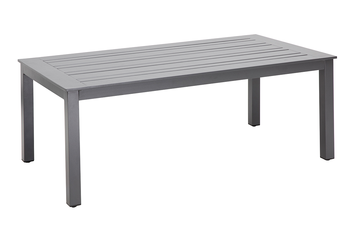 Salotto da giardino in alluminio e corda grigio LAGOS