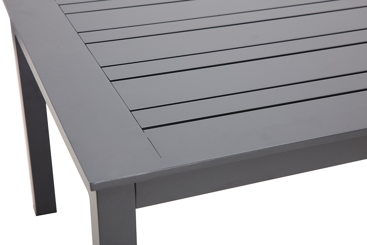 Salotto da giardino in alluminio e corda grigio LAGOS