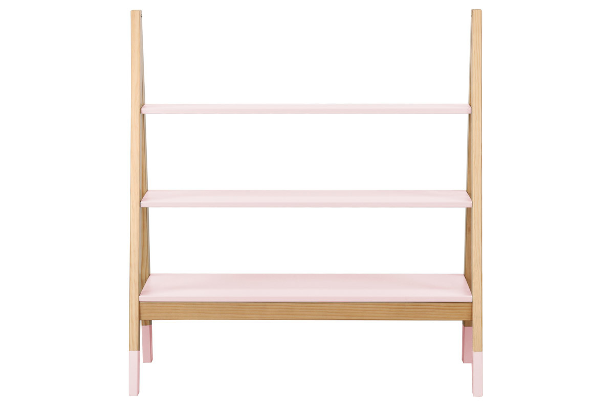 Scaffale bambino design in pino rosa JAYA