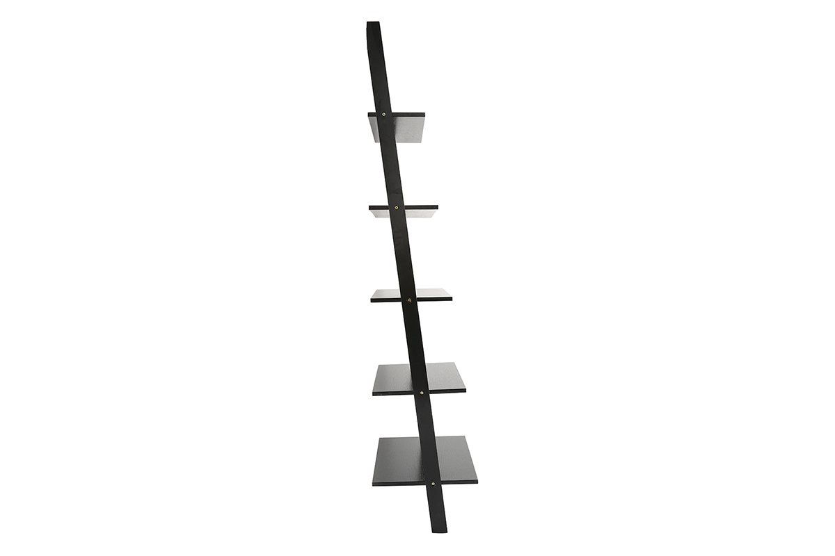 Scaffale con scalette in legno nero CAMINO 