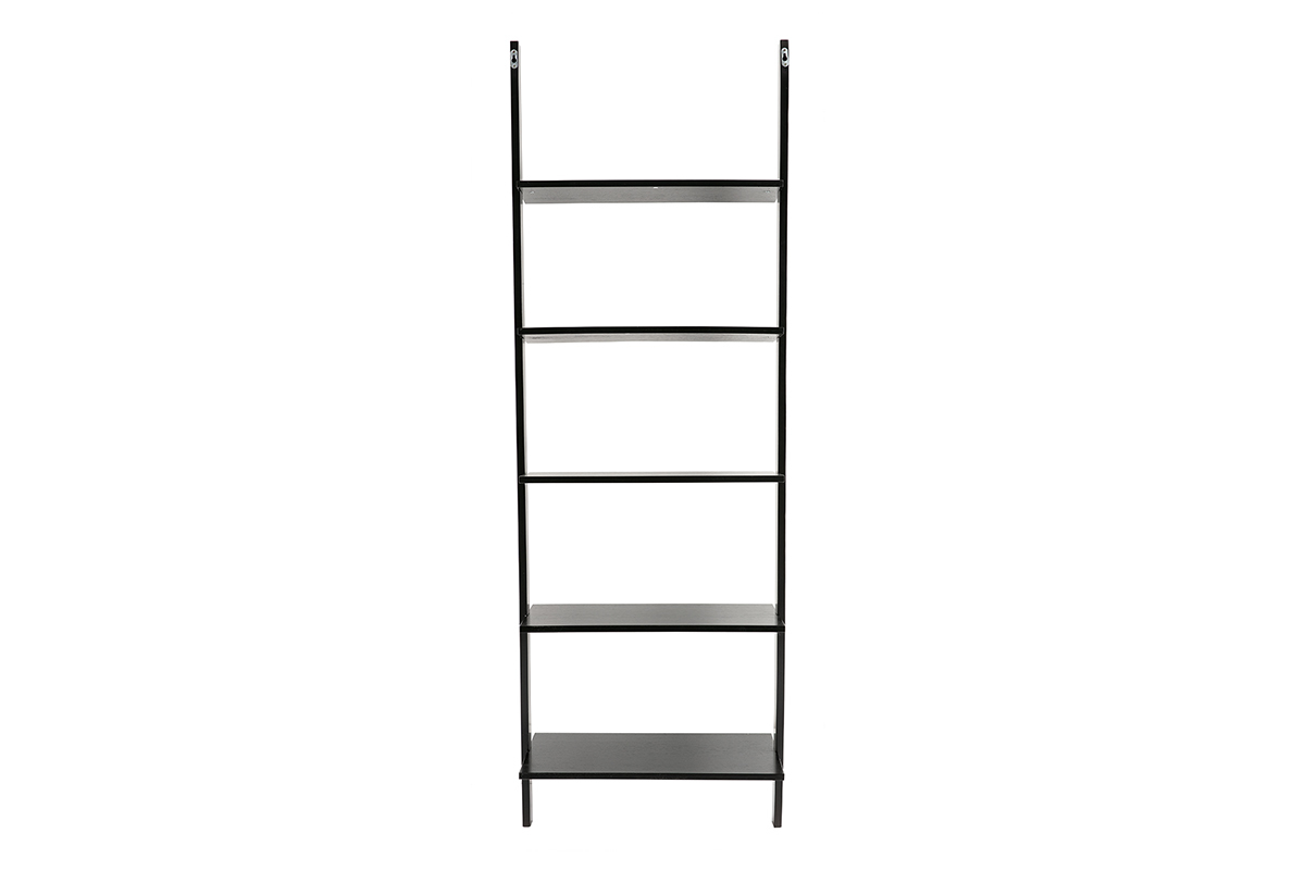 Scaffale con scalette in legno nero CAMINO 