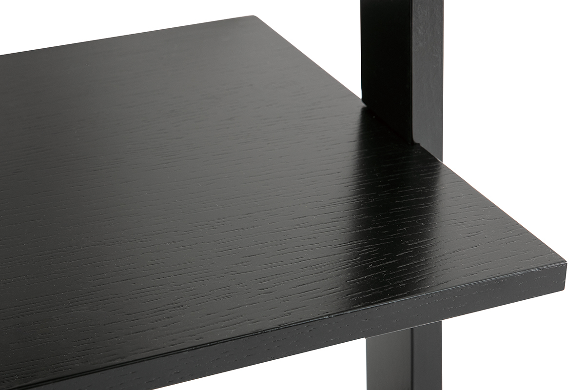 Scaffale con scalette in legno nero CAMINO 