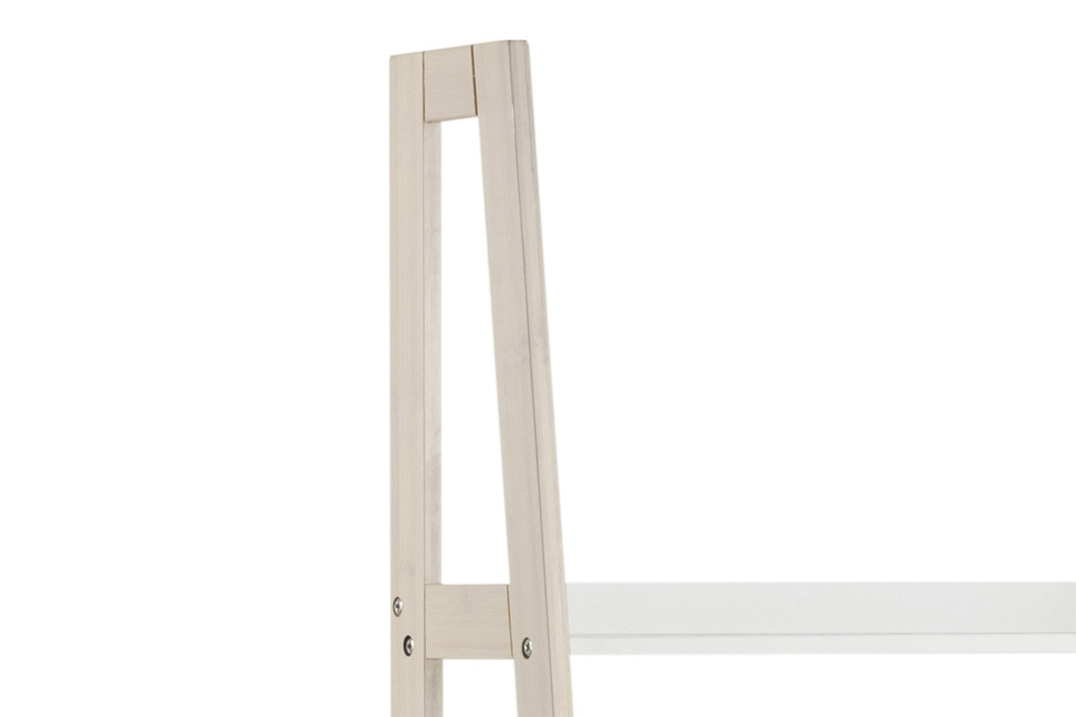 Scaffale con scalette scandinavo legno chiaro e bianco WILO