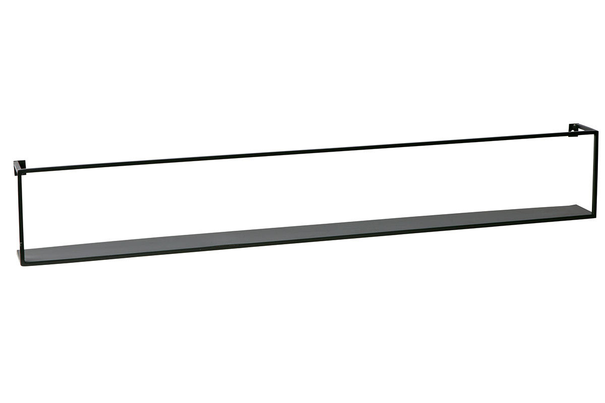 Scaffale da parete design in metallo Nero 100cm GLENN
