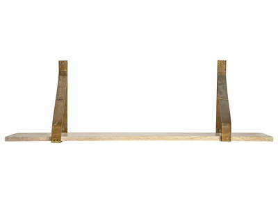 Scaffale da parete, in metallo, colore: Ruggine e legno, dimensioni: 80cm, modello: MODO - Scaffale da parete, in metallo, colore: Ruggine e legno, dimensioni: 80cm, modello: MODO
