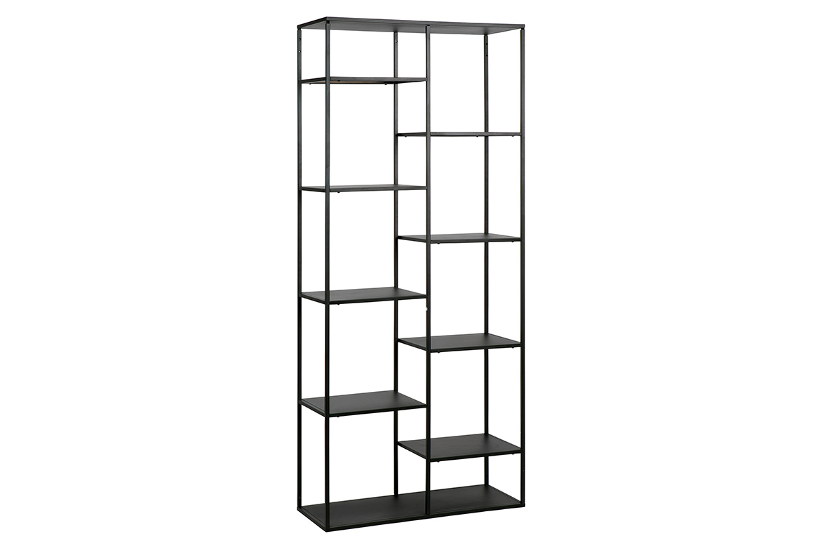 scaffale design in metallo Nero ZEPPELIN