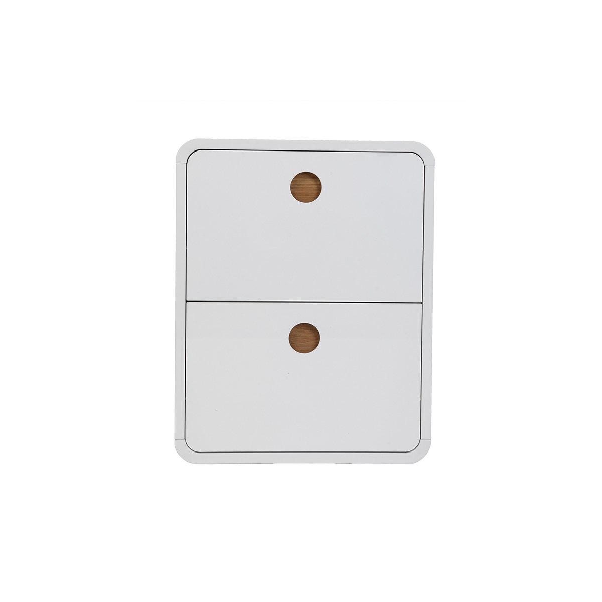 Scarpiera 2 porte bianco lucido e frassino KOPEN