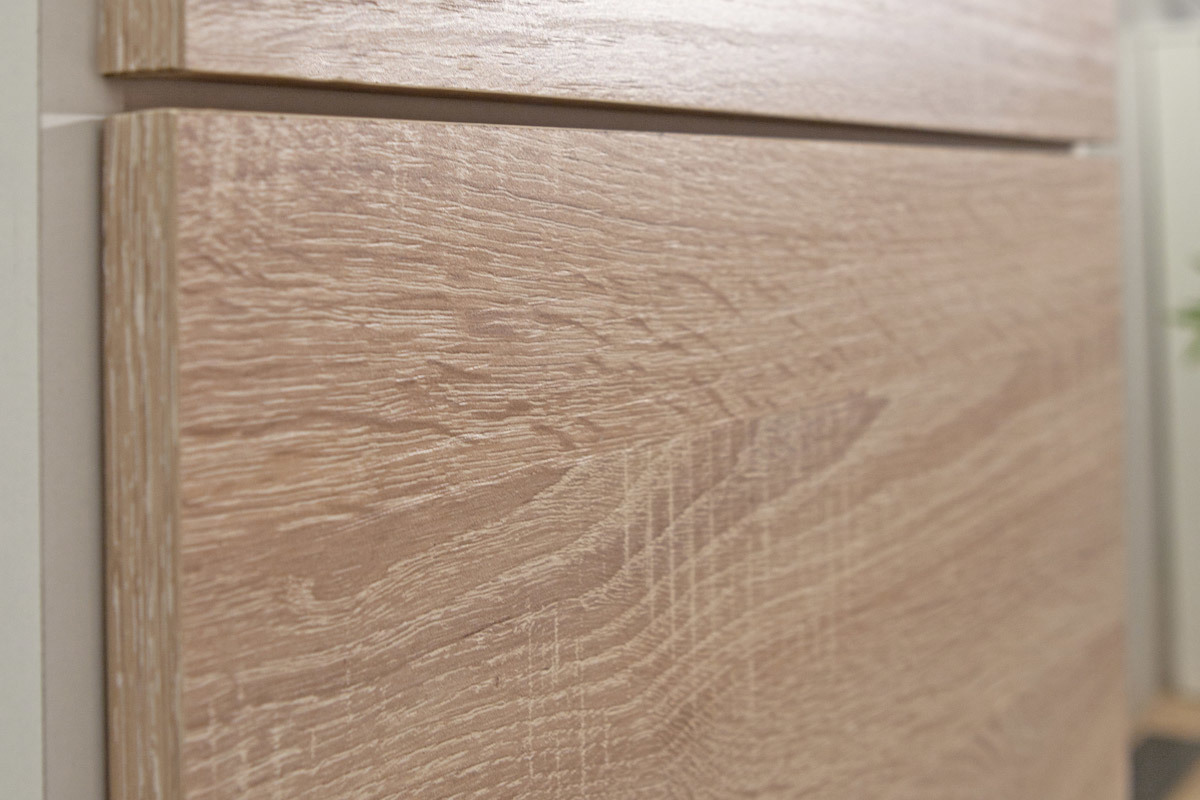 Scarpiera design bianca e legno 3 porte BOBBY